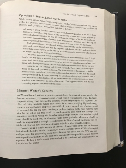 presentations a Please read through the case material from page 243 to