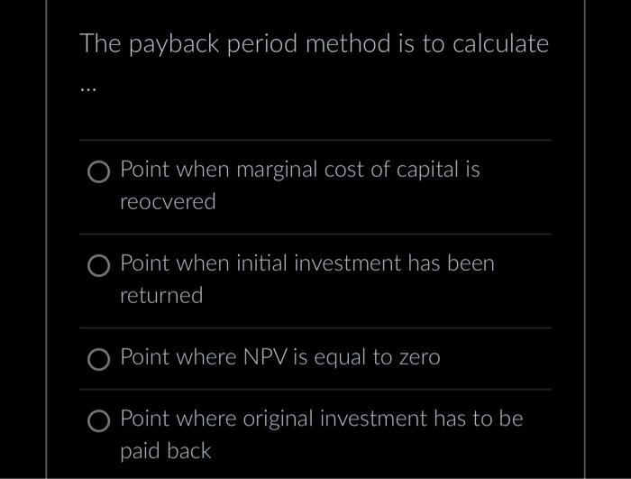 that the project's projected rate of return exceeds the required rate of