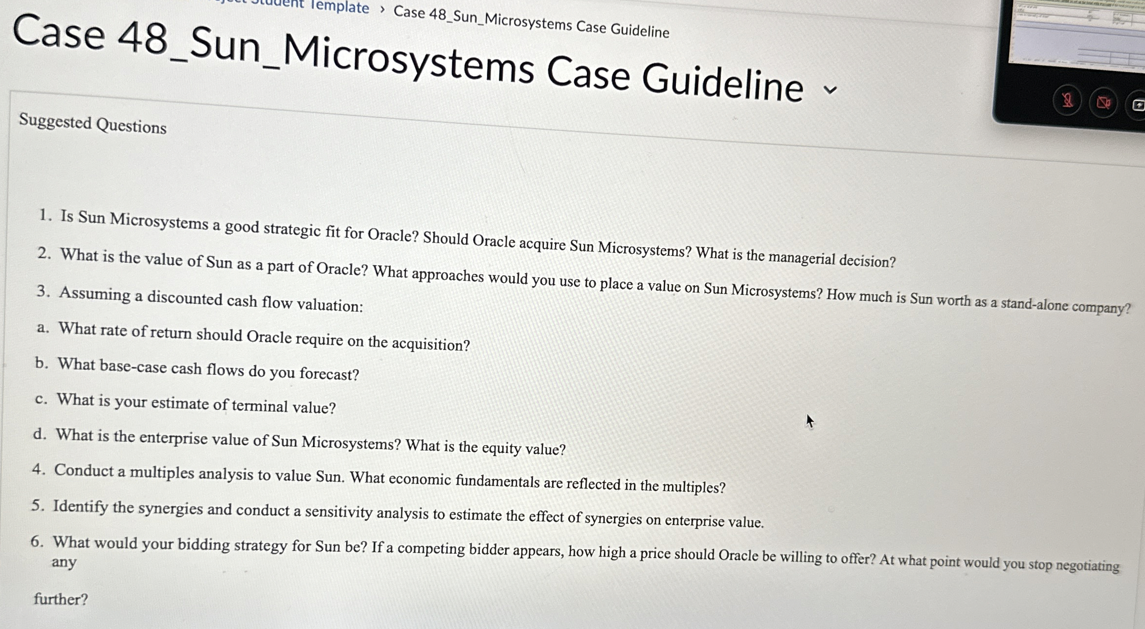  Case 48_Sun_Microsystems Case Guideline ent Template Tr Case 48_Sun_Microsystems Case Guideline