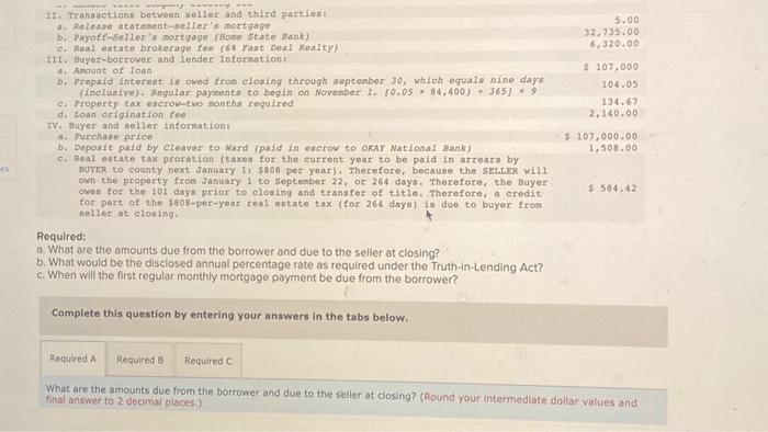 a property from Mr, and Mrs. Ward for $107,000, On August 30,