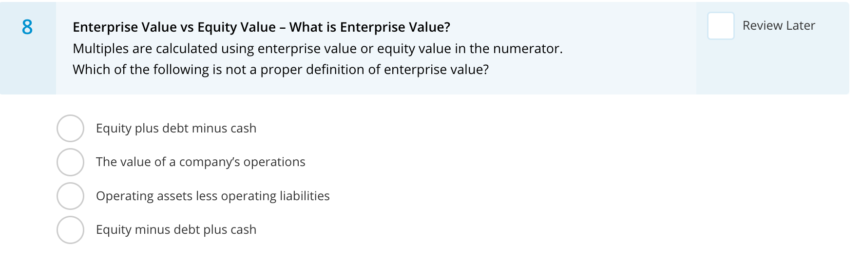 typically considered an appropriate multiple? Share Price / Earnings per Share Market