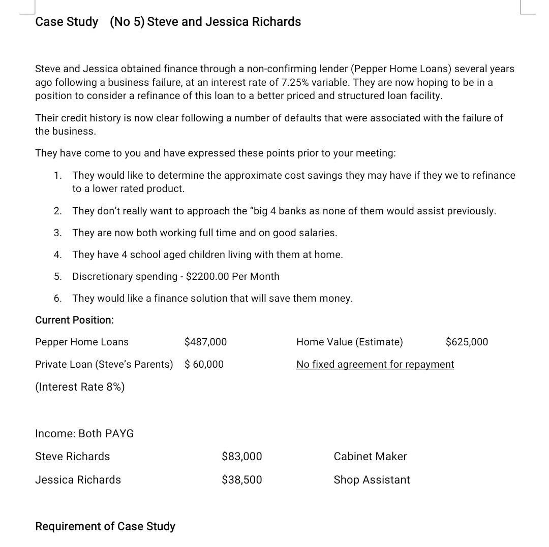 please do it correctly will upvote Case Study (No 5) Steve