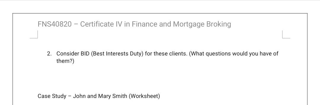 and Jessica Richards Steve and Jessica obtained finance through a non-confirming lender