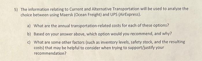 chain performance. Consider yourself a summer intern and your assignment is to