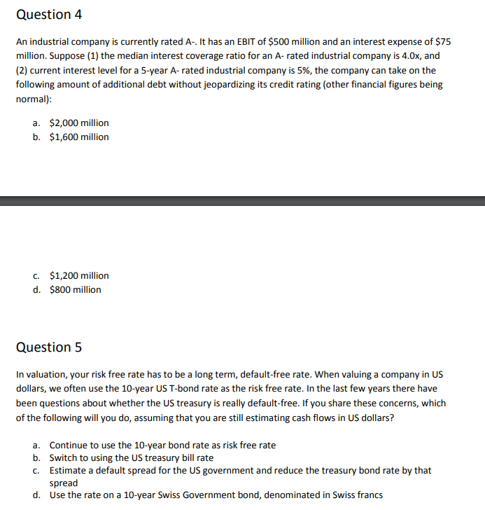 you estimate the Market Risk Premium for the U.S. for the period