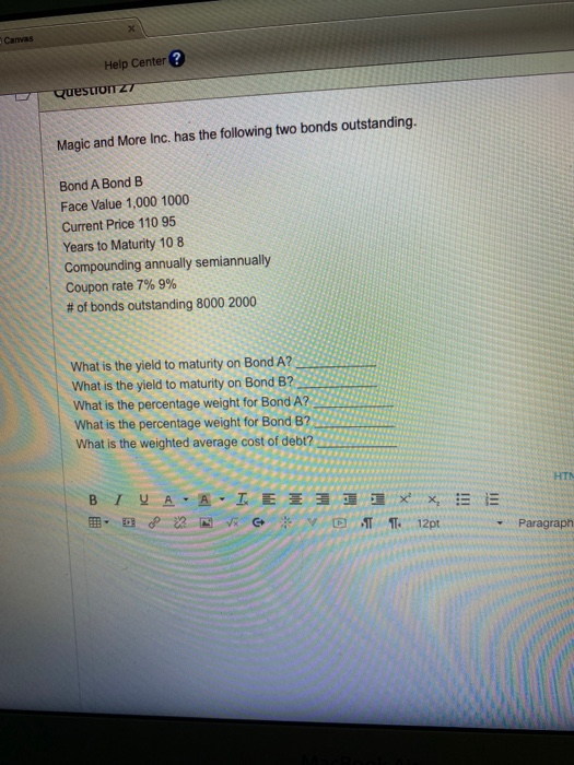  Canvas Help Center? Question 27 Magic and More Inc. has the