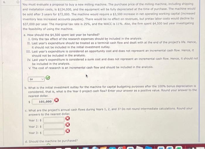 Help with B and C please! You must evaluate a proposal to