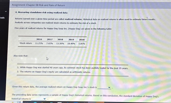  Also note that: 1. While Happy Dog was started 40 years