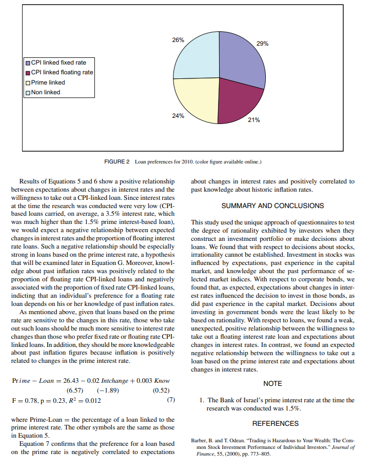 when the latter construct a portfolio or make loan decisions. We found