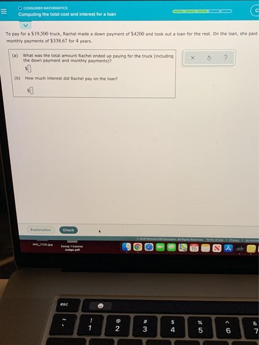 please answer A and B O CONSUMER MATHEMATICS Computing the total cost