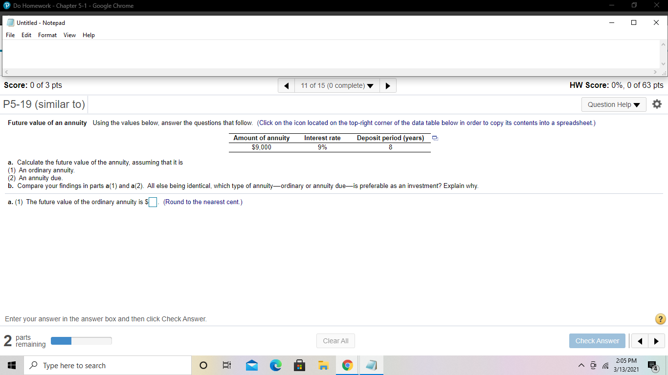  Do Homework - Chapter 5-1 - Google Chrome o Untitled -