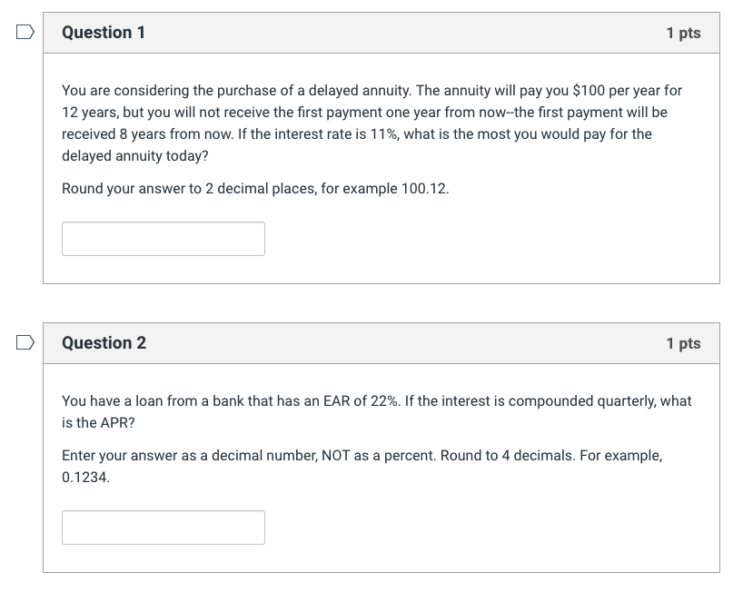 Please include explanations Question 1 1 pts You are considering the