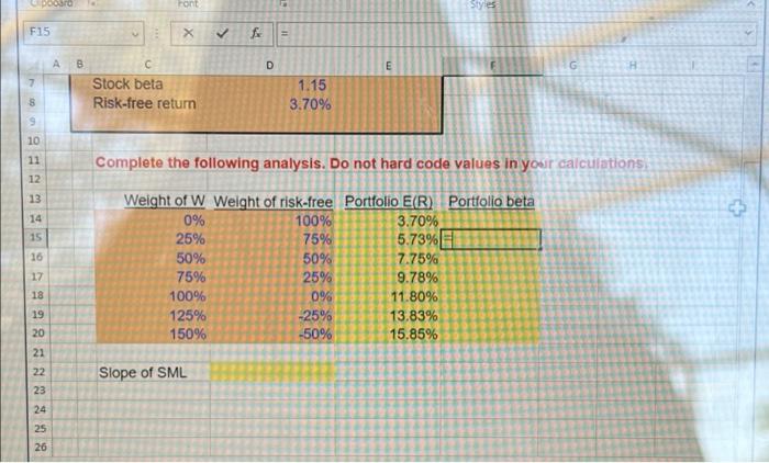 D Asset W has an expected return of 11.8 percent and a