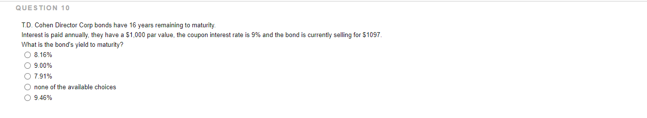 Save Answer Compute the value in 9 years of a $861 deposit