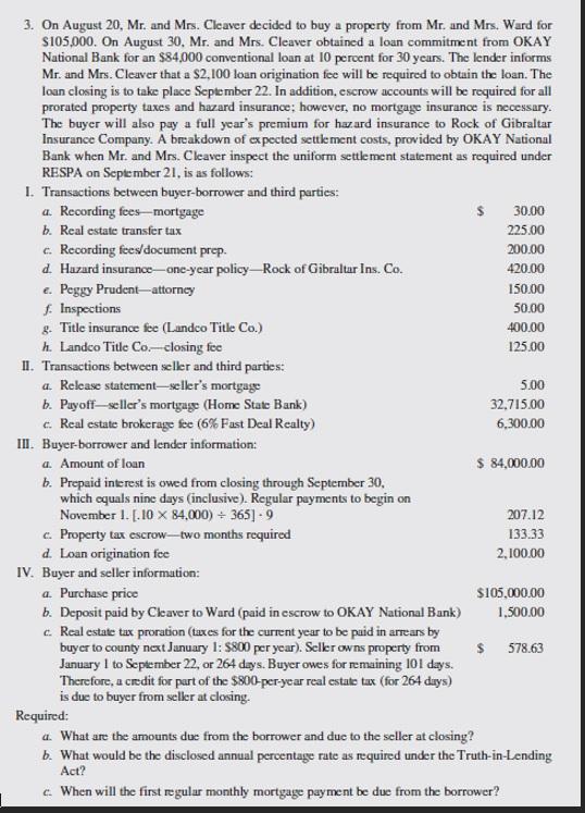 Please answer part a b c using excel and show all formulas.