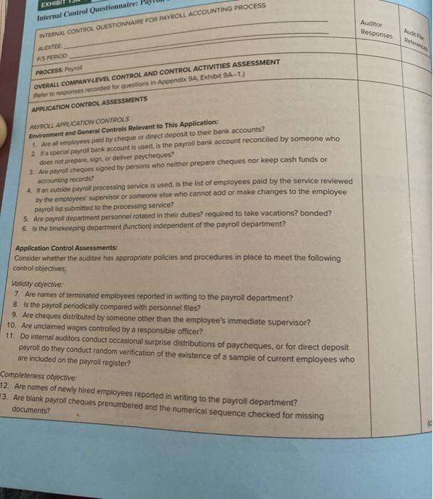 E_ statements That Could Occur from Control Weaknesses. LO5, 6 Refer to