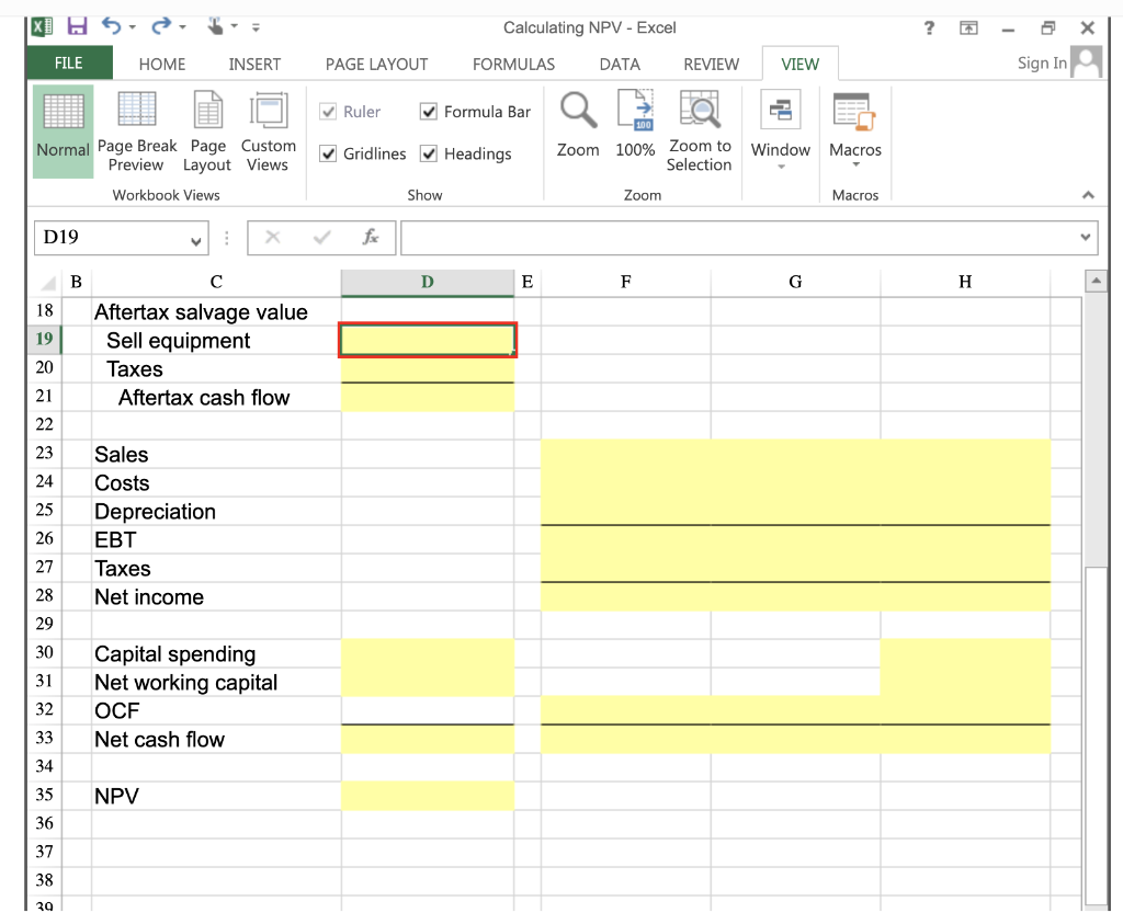PAGE LAYOUT FORMULAS DATA REVIEW VIEW Sign In Ruler Formula Bar QE