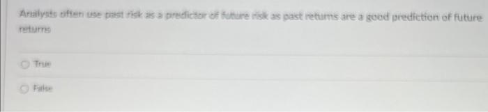 dispersion. The idea is that the more dispersed the potential returns, the