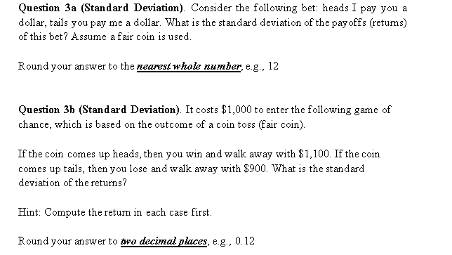 Can someone answer this question? Question 3a (Standard Deviation). Consider the following