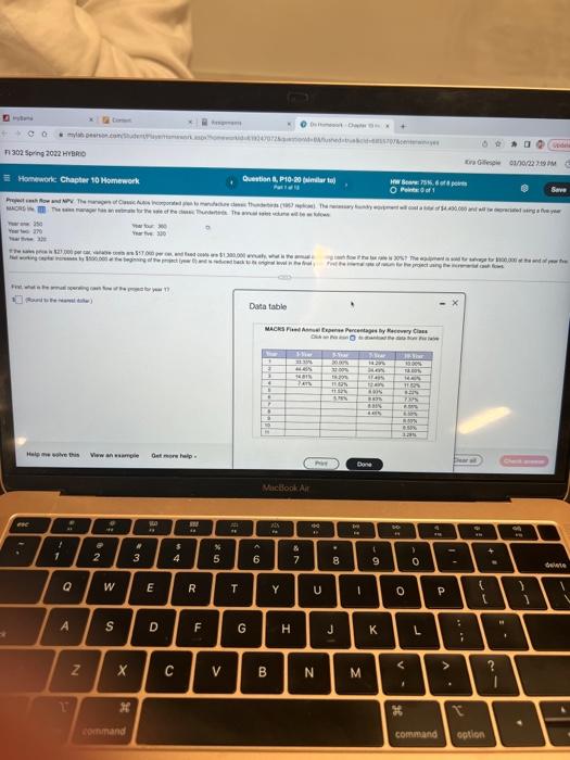  D- Computer DO 71302 Spring 2022 HYBRID 022M = Homework Chapter