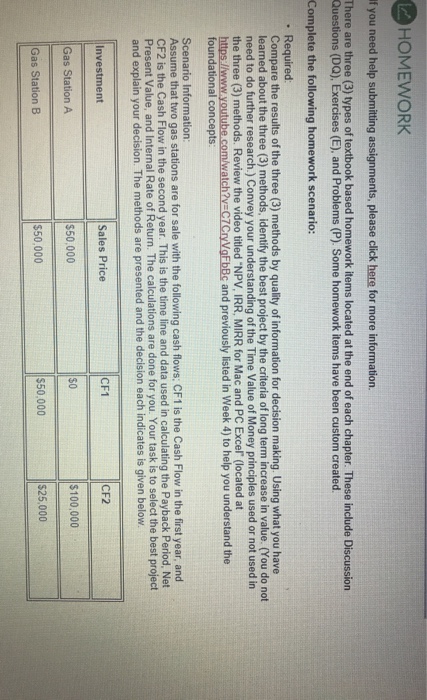  HOMEWORK If you need help submitting assignments, please click here for