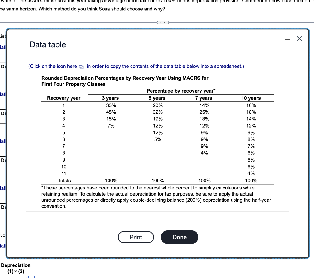  e same horizon. Which method do you think Sosa should choose