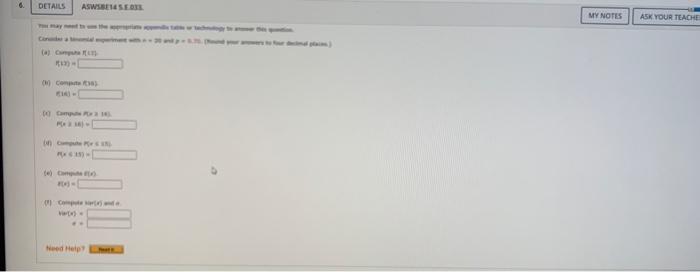  DETAILS ASWESEN MY NOTES ASK YOUR TEACHE Com ins Need Help