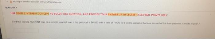 INTEREST RATE to on the imalis S5005 sertion 4 years and the