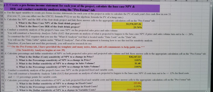 GENERIC conclusion can be reached about the fruit drink project based on