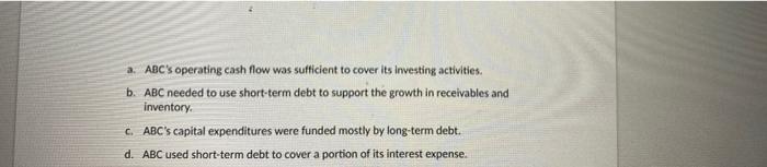 appropriateness of the sources and funds to support the company's financial needs.