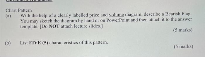  Chart Pattern (a) With the help of a clearly labelled price