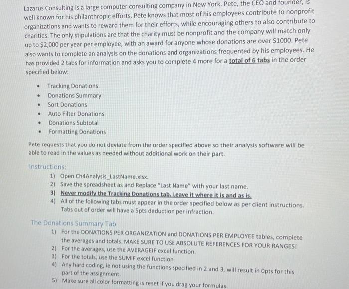  . . . . . Lazarus Consulting is a large computer
