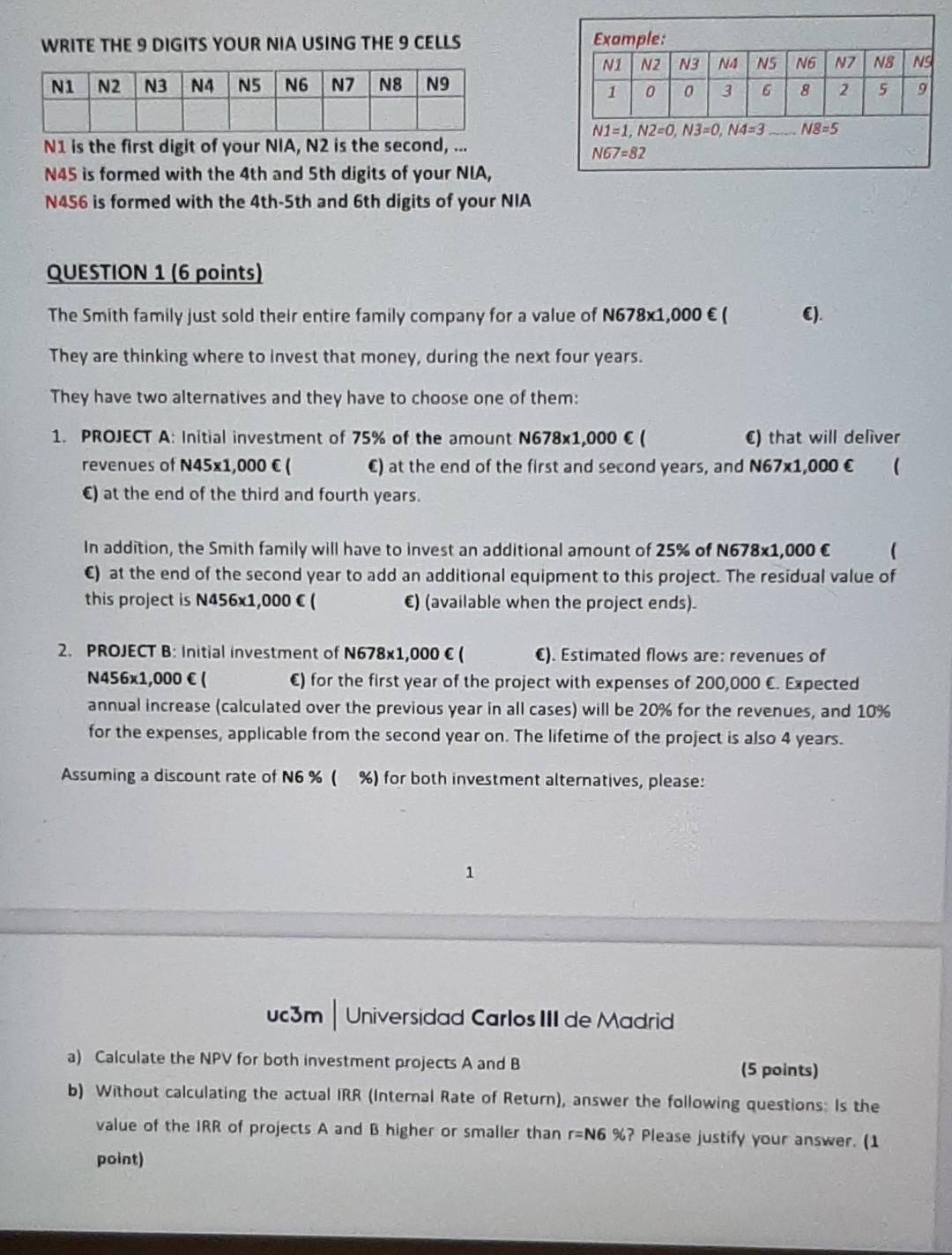  please use the example to solve the problem. And explain step