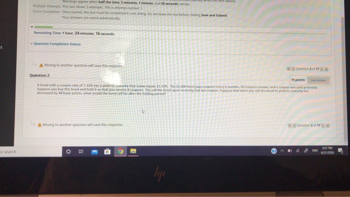  Force Completion Once started the best must be completed in one