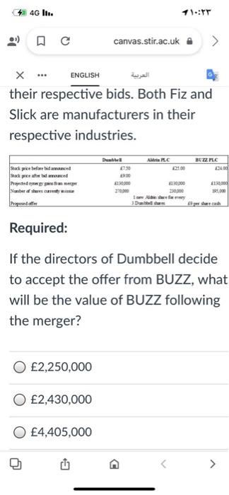 firms wishing to take them over. The management teams of the two