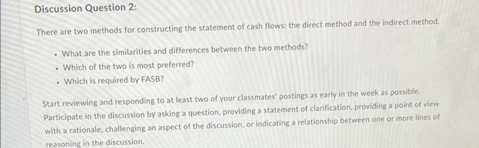  Discussion Question 2: There are two methods for constructing the statement