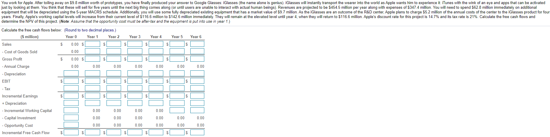  $ $ You work for Apple. After toiling away on $9.8