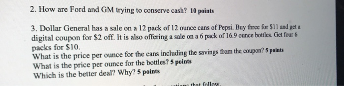 show step by step work 2. How are Ford and GM trying