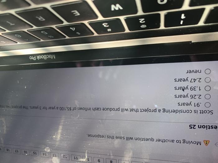 response. idering a project that will produce cash inflows of $5,100 a
