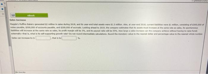  Question bord ebook Sales Increase Maggie's Muffins Bakery generated 2 million