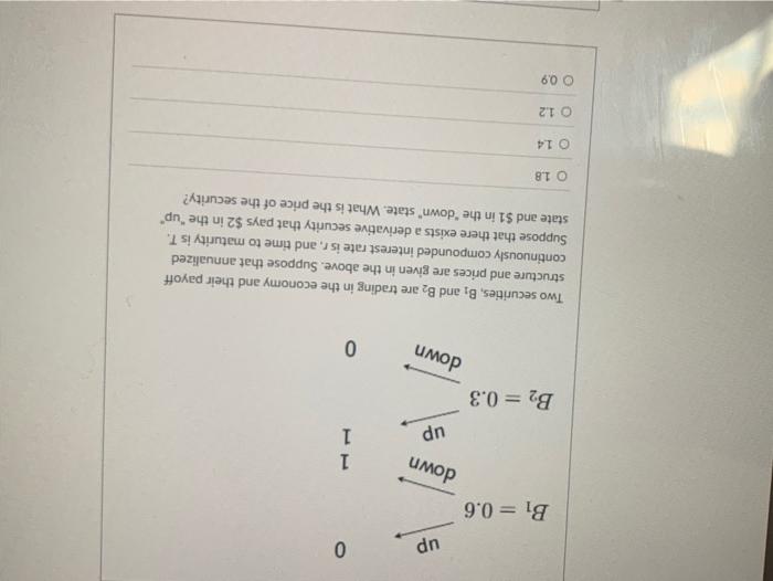  up 0 B1 = 0.6 down 1 1 up B2 =