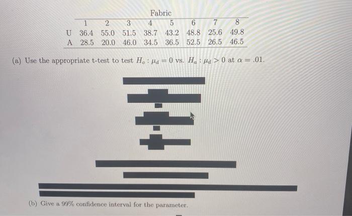  can you please do both a and b part thanks Fabric