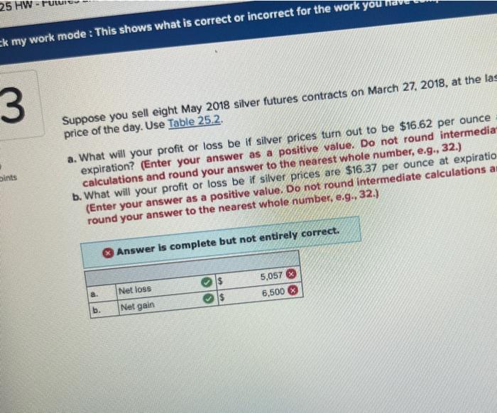  25 HW - ck my work mode : This shows what