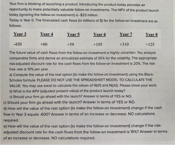 Please solve and show your work for A, B, C, D, and