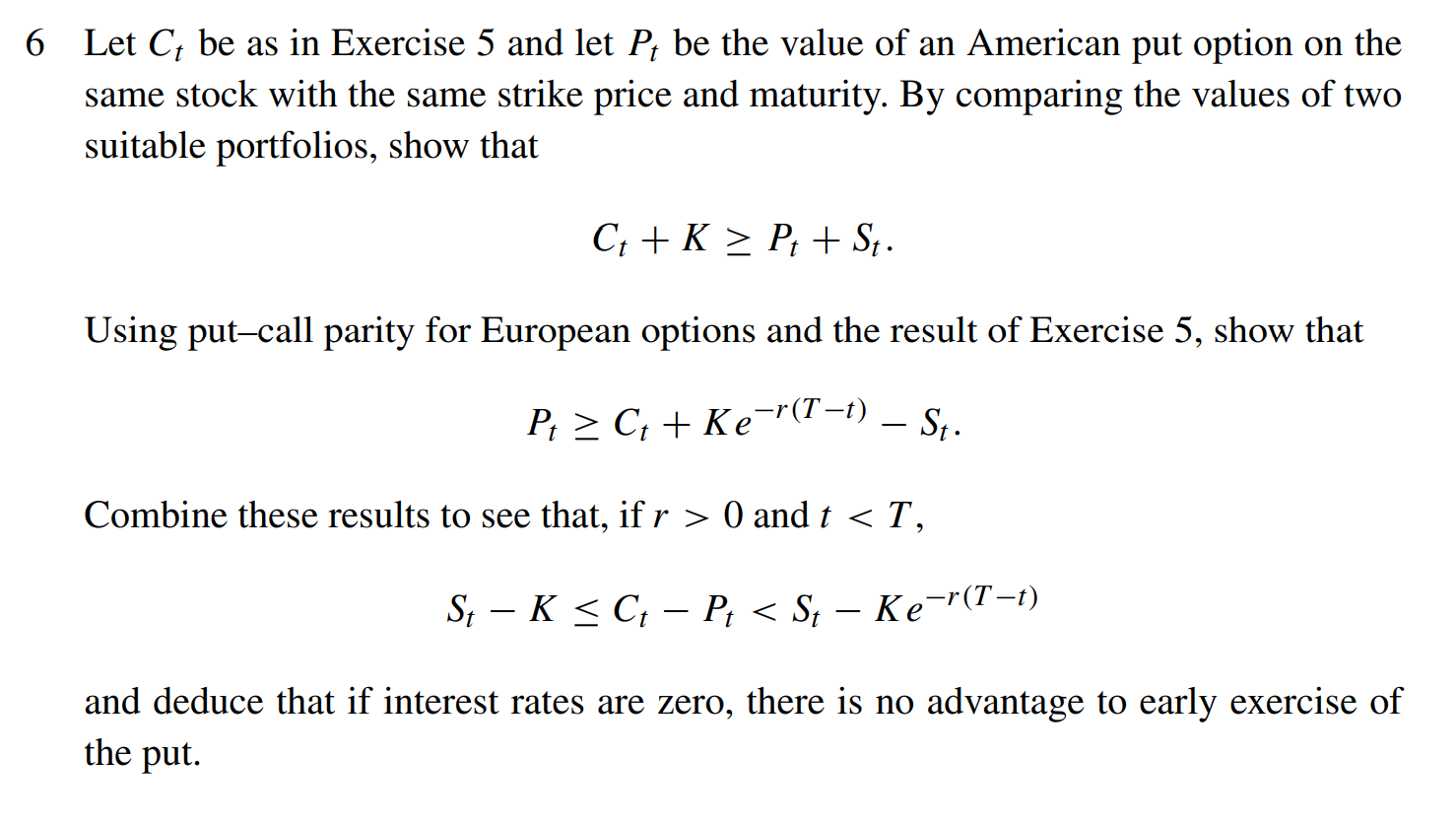Please just answer exercise 6. Thank you. Will give thumbs up. exercise