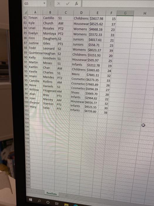 worked. That data is provided to you in the file named A1_Macys