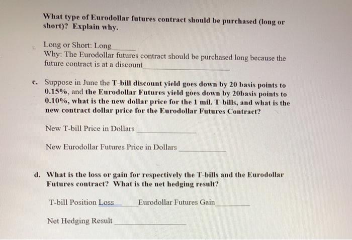 191 to 193). [Hints: S Price for T-bills and Eurodollar Futures: S