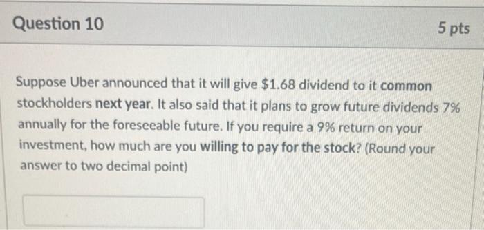$1.36 dividend to it common stockholders next year. It also said that