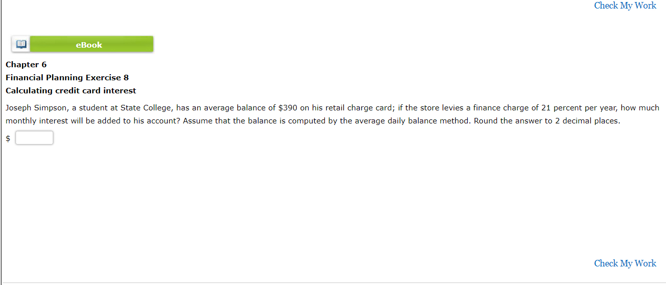  Check My Work eBook Chapter 6 C3 Financial Planning Exercise 8