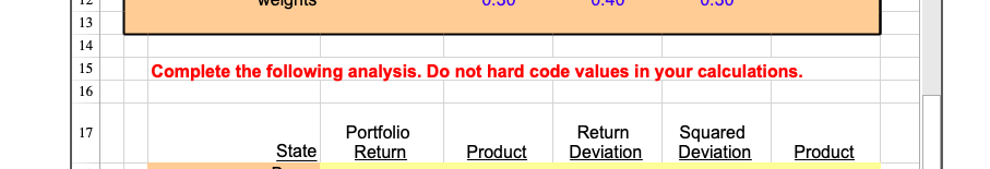 information. Your portfolio is invested 30 percent each in A and C,